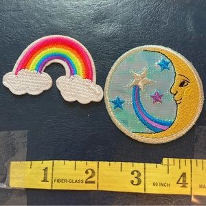 Rainbow and moon patches